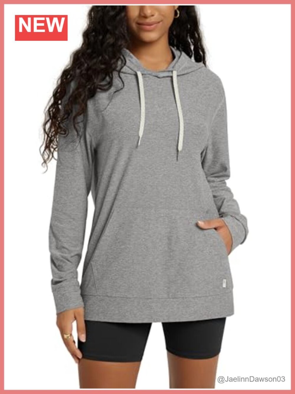 Oversized Hoodie UPF 50+ Soft Pullover Long Sleeve Kangaroo Pocket